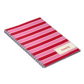Carnet personnalisé - Rouge/Rose (Côté Droit)