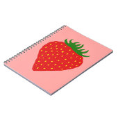 Carnet personnalisé simple fraise (Côté gauche)