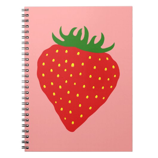 Carnet personnalisé simple fraise (Devant)