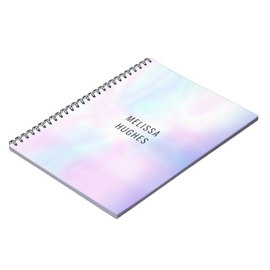 Carnet Personnalisé Simple Moderne Holographique (Côté gauche)