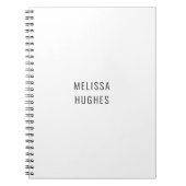 Carnet Personnalisé Simple moderne noir et blanc (Devant)