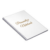Carnet personnalisé simple professionnel (Côté Droit)