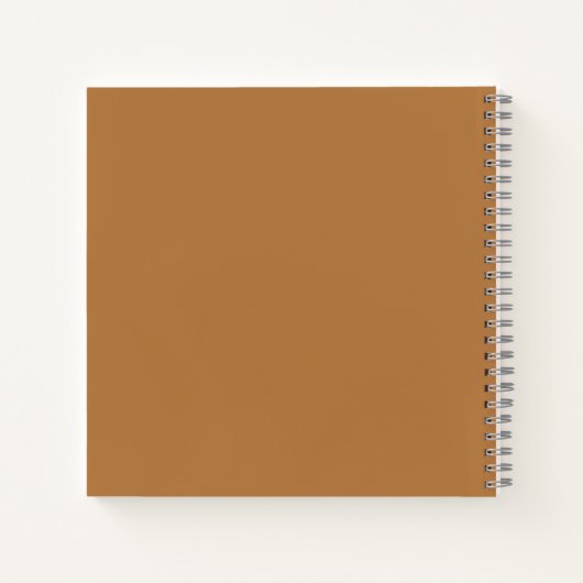 Carnet Personnalisé Style Nom initial Beige et Brown (Dos)