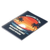 Carnet Personnalisé Sunrise Palm Trees Beach House Invité (Côté gauche)