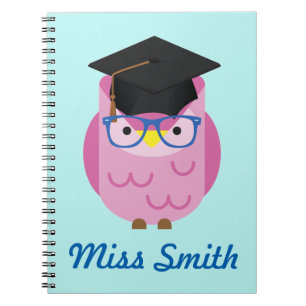 Carnet personnalisé tout professeur rose nommé de
