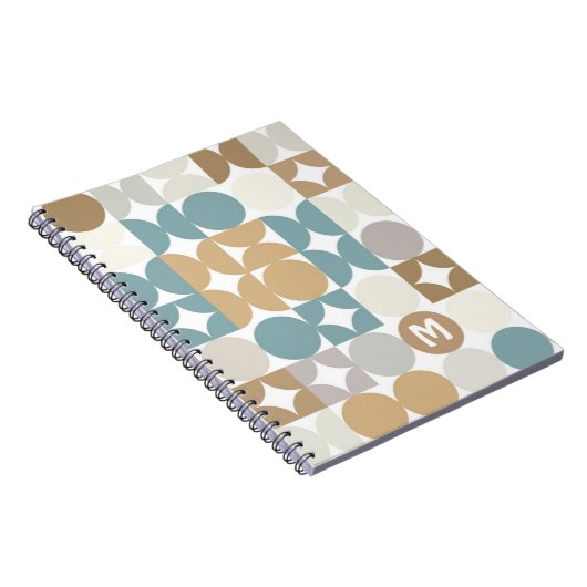 Carnet Personnalisé Turquoise bleu gris gris bleu Taupe M (Côté Droit)