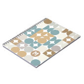 Carnet Personnalisé Turquoise bleu gris gris bleu Taupe M (Côté gauche)