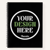 Carnet personnalisé, unique, élégant et minimaliste baise (Devant)