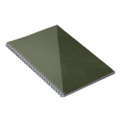 Carnet personnalisé vert de mousse diagonale (Côté Droit)