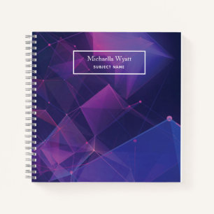 Carnet Personnalisé violet géométrique Simple moderne