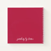 Carnet personnalisé Viva Magenta (Dos)