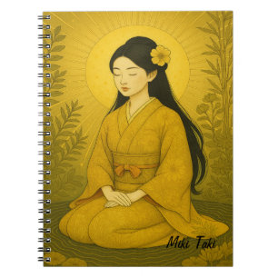 Carnet Personnalisé Zen Yoga Méditation Mindfult Art Jaun