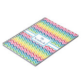 Carnet personnalisé - Zigzags multicolores (Côté gauche)