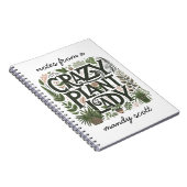 Carnet Personnalisée La Dame Plante folle (Côté Droit)