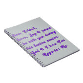 Carnet Personnaliser (Côté Droit)