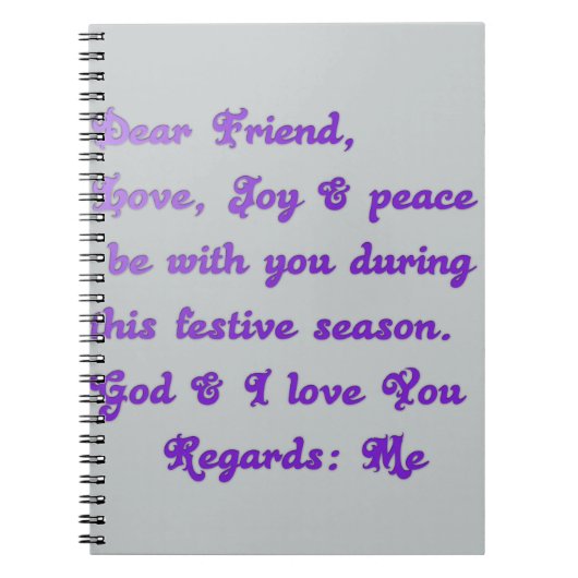 Carnet Personnaliser (Devant)