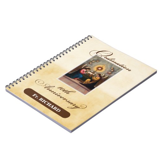 Carnet Personnaliser, 10e anniversaire d'ordination Anges (Côté gauche)