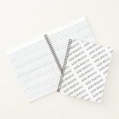 Carnet Personnaliser Ajouter un nom Photo ou oeuvre d'art (Intérieur)