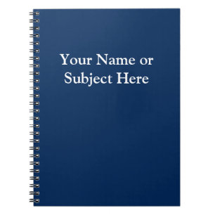 Carnet Personnaliser Bleu Marine Blanc École Entreprise