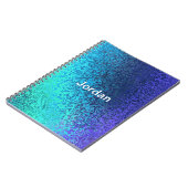 Carnet Personnaliser Blue Abstrait Ajouter un nom (Côté gauche)