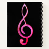 Carnet Personnaliser Clé Treble Hot Rose Design (Dos)