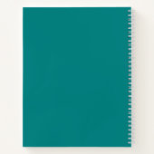 Carnet Personnaliser couleur solide turquoise (Dos)