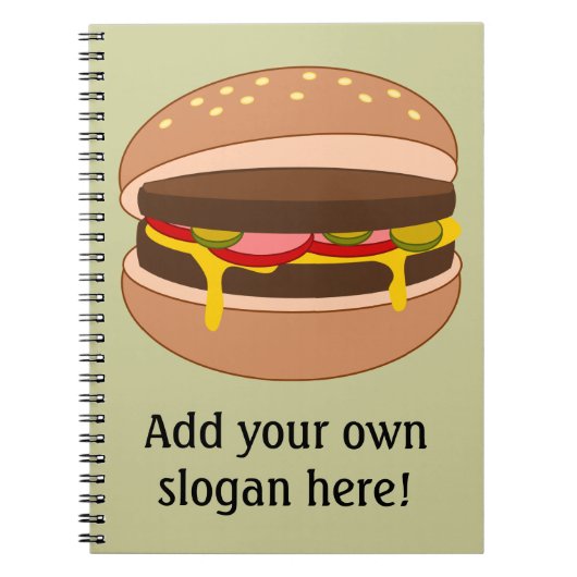 Carnet Personnaliser de ce graphique Hamburger (Devant)