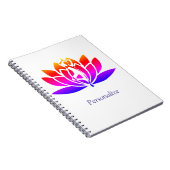 Carnet Personnaliser Illustré Lotus Flower & Pose Yoga (Côté Droit)