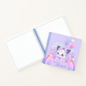 Carnet Personnaliser - kawaii mignon lapin chaton, violet (Intérieur)