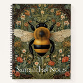 Carnet Personnaliser le boho botanique de bourdon rétro (Devant)