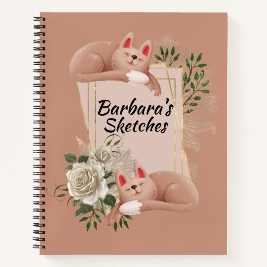 Carnet Personnaliser le dessin félin (Devant)