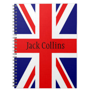 Carnet Personnaliser le nom drapeau britannique - l'Union