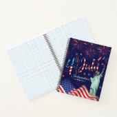 Carnet Personnaliser Le Nom Feu D'Oeuvre 4 Juillet (Intérieur)