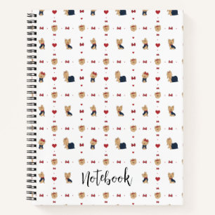 Carnet Personnaliser les noeuds et les coeurs de Yorkies