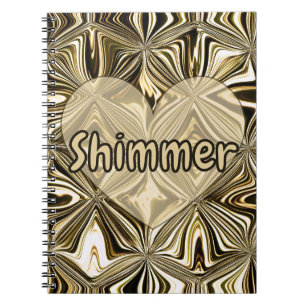 Carnet Personnaliser motif géométrique en marbre doré de
