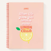Carnet Personnaliser Peach Moderne Citron Limoncello Ital (Devant)