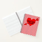Carnet Personnaliser Red Chevron Arrow Heart Valentines D (Intérieur)