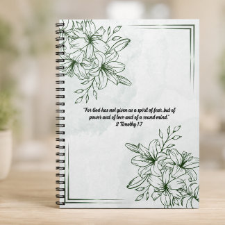 Carnet Personnaliser Vert Botanique Vintage & Verset Bibl