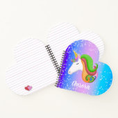 Carnet Personnalisez la Parties scintillant Unicorne colo (Intérieur)