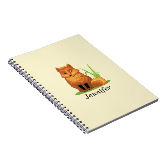 Carnet Personnalisez le mignon petit renard de retour à l (Côté Droit)