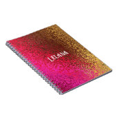 Carnet Personnalisez le nom Pin pourpre, tons Brown et or (Côté Droit)