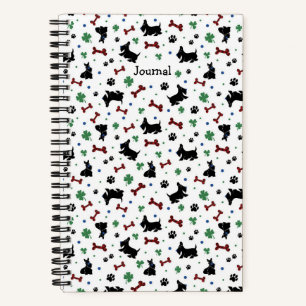 Carnet Personnalisez les petits Scottie Shamrocks amusant