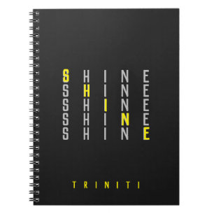 Carnet Personnalisez Mon Nom Brille Répéter Motif Jaune C