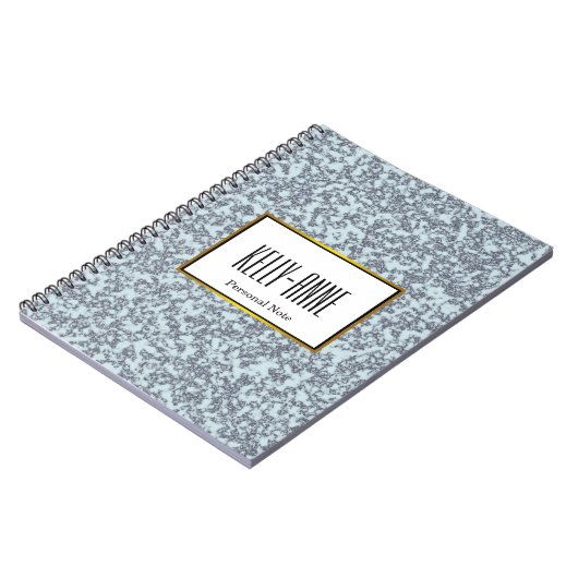 Carnet Personnalisez Stylish Marble Textor Designer (Côté gauche)