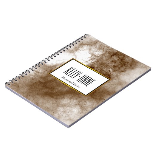 Carnet Personnalisez Stylish Marble Textor Designer (Côté gauche)