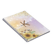 Carnet Personnalisez votre nom Élégant Sunflower High Sch (Côté Droit)