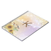 Carnet Personnalisez votre nom Élégant Sunflower High Sch (Côté gauche)