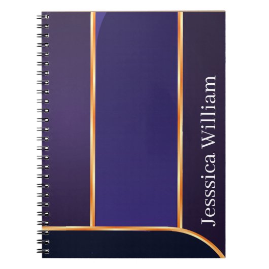 Carnet Personnalisez Votre Nom Élégant Violet Notebo Lycé (Devant)
