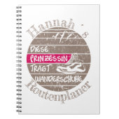 Carnet Personnalisierbar Nom Prinzessin Wanderschuhe (Devant)