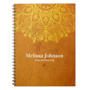 Carnet Personnalité de la médaille Orange Mandala Yoga